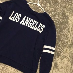 navy los angeles hoodie